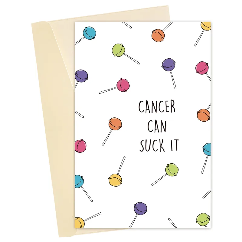 Colorful Lollipops Pattern Card for Cancer Support