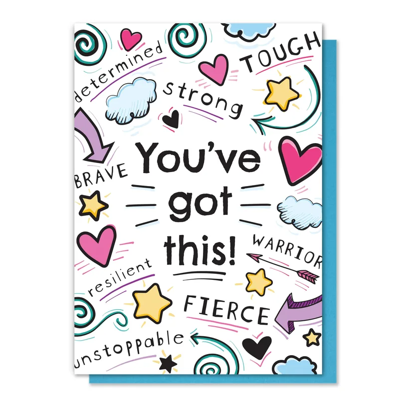 Brave Warrior Card: a doodle pep talk for hard days