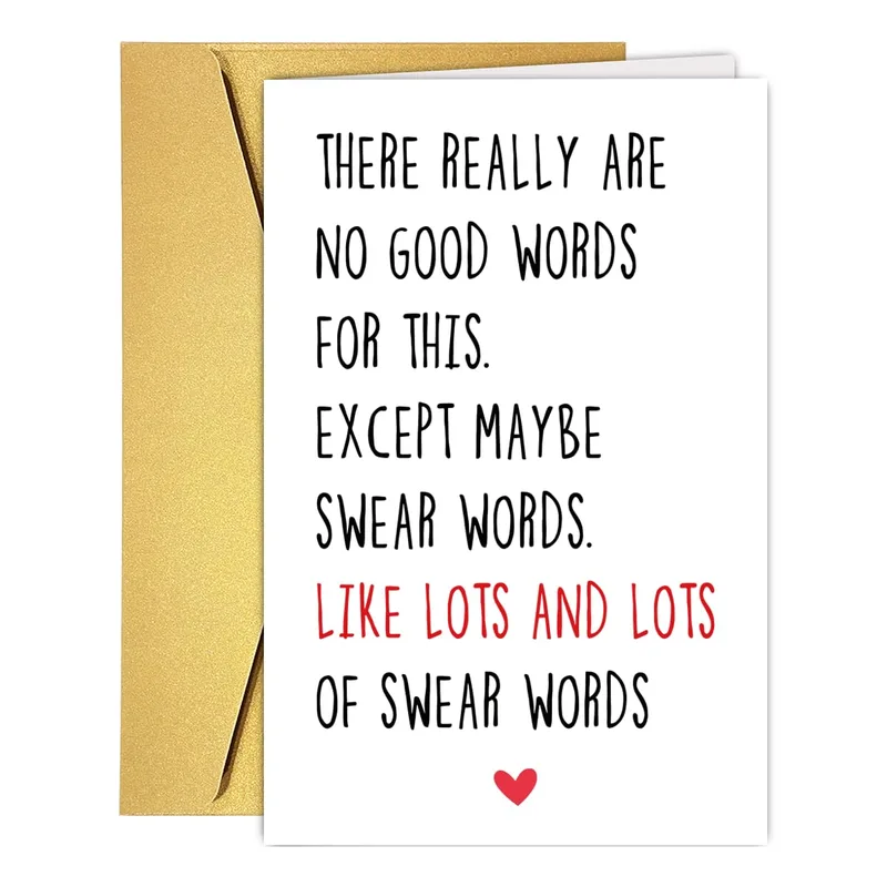 Swear Words Card: Funny Get Well Card for When Words Fail