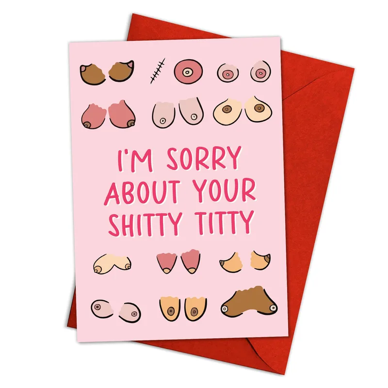 Sorry About Your Titty Card for Breast Cancer Support