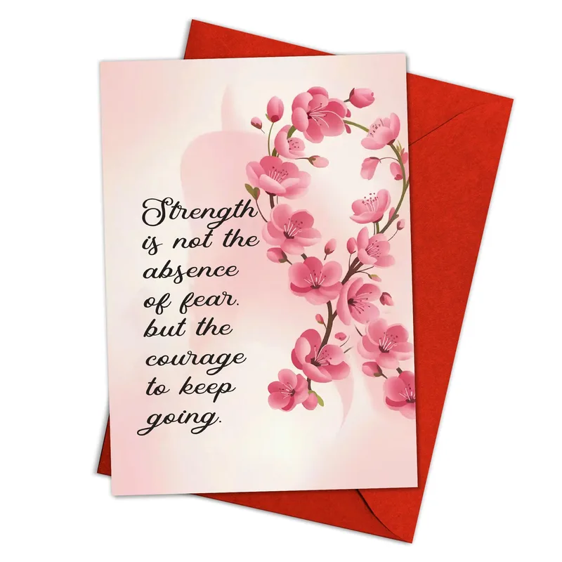 Cherry Blossom Card for Strength and Courage in Hard Times