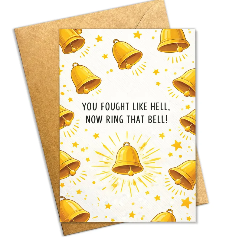 You Fought Like Hell Card: Golden Bells Pattern for a Big Win