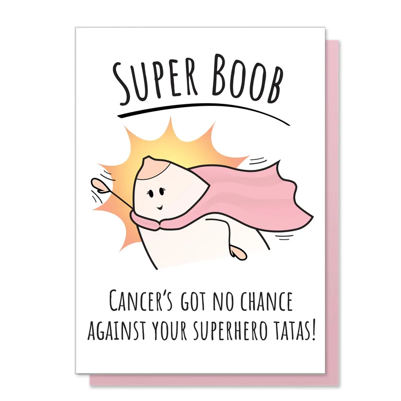 Superhero Breast Cancer Card for a Brave Friend