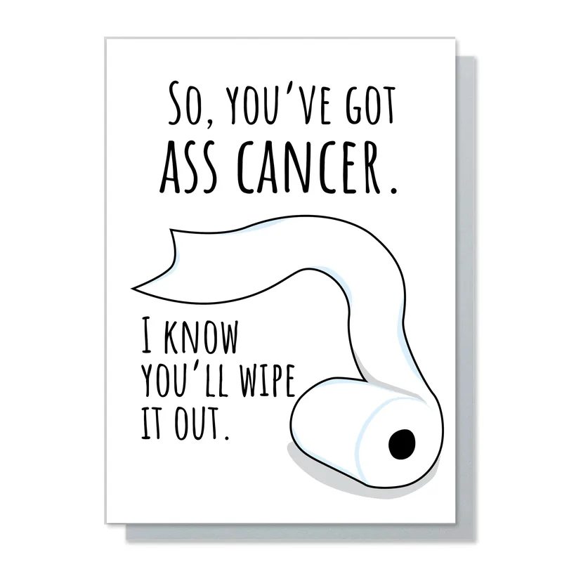 Funny Cancer Card: A Toilet Paper Roll Wipes Out the Worry