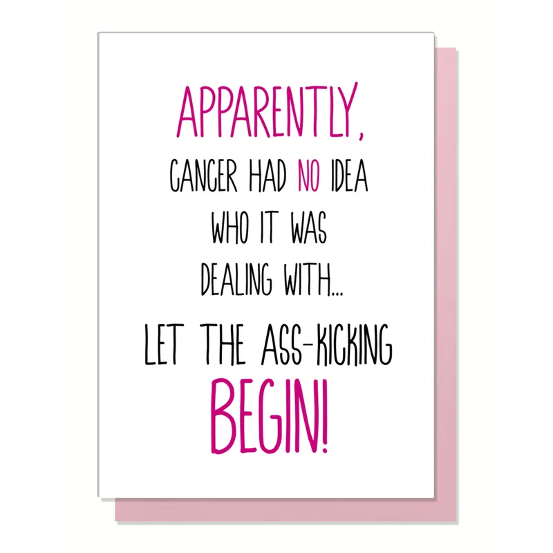 Apparently Cancer Card: A Bold Get Well Card