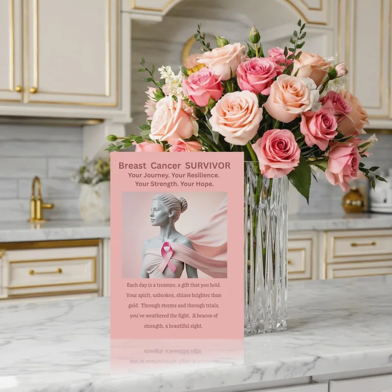 Breast Cancer Survivor Your Journey Card for Strength and Hope