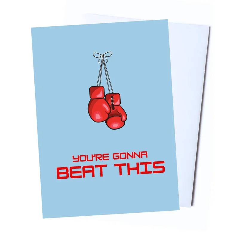 Boxing Gloves Encouragement Card for Someone Facing a Tough Fight