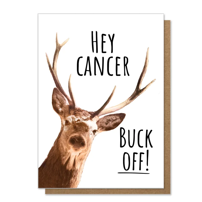 Hey Cancer Buck Off Card: A Funny Get Well Card