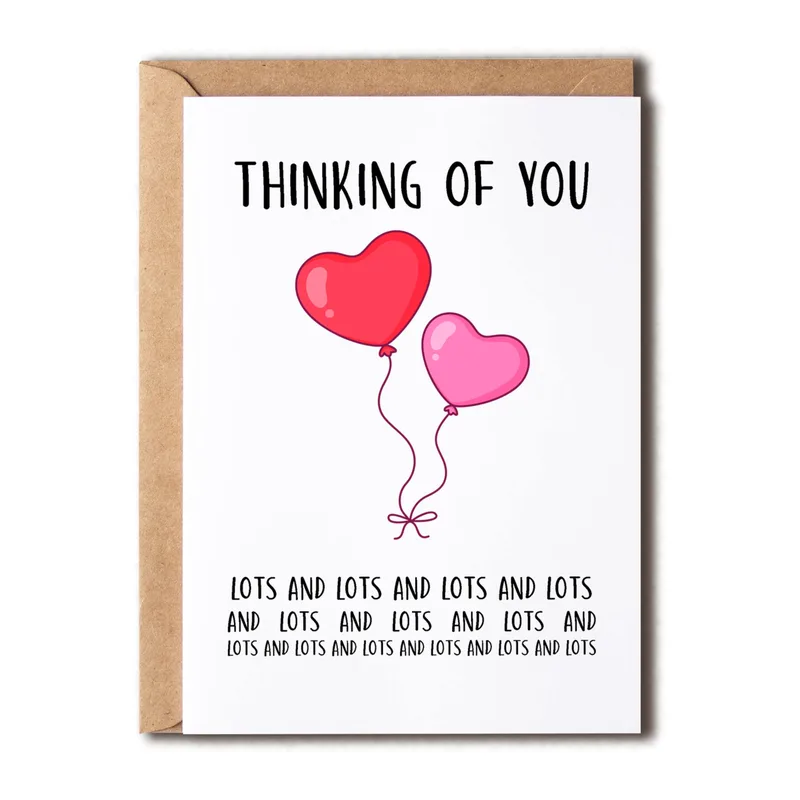 Heart Balloons Thinking of You Card for Someone Dear