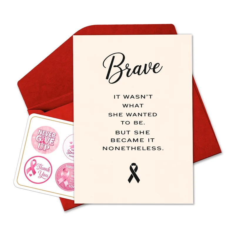 Cancer Survivor Support Card for Her Brave Script Design
