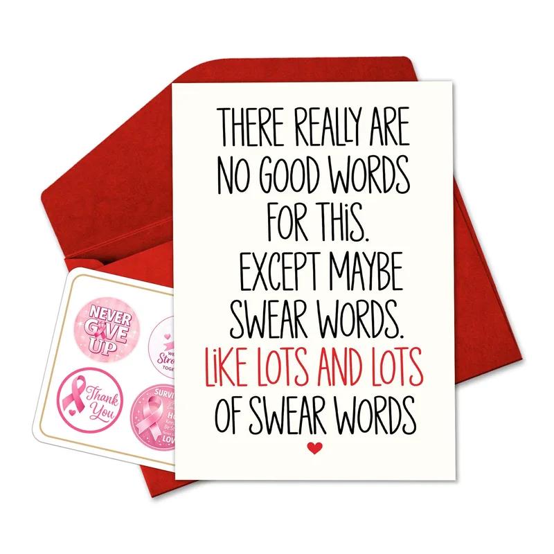 Swear Words Cancer Card for Someone Fighting Breast Cancer