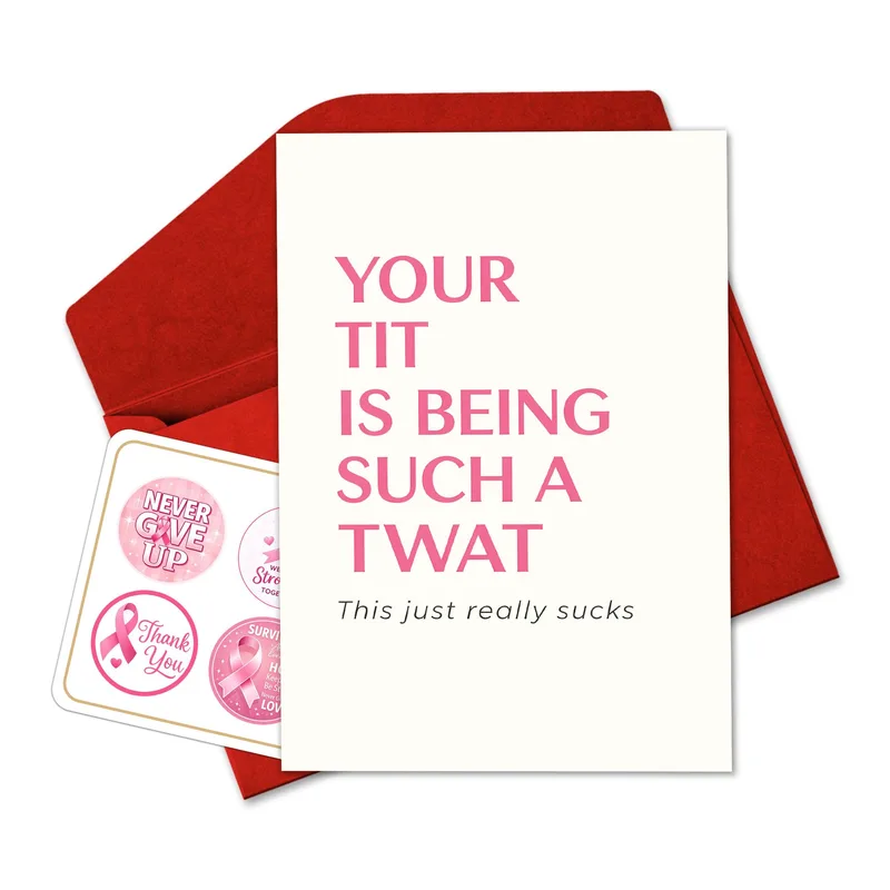 Your Tit Is Being Card – Greeting Card in natural