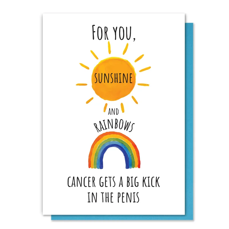 Cancer Kick Card – Greeting Card in natural