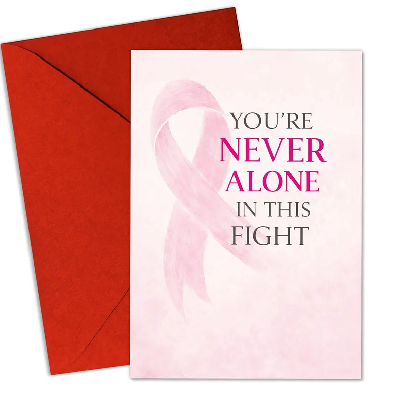 Ribbon Border Card Cancer Support Card