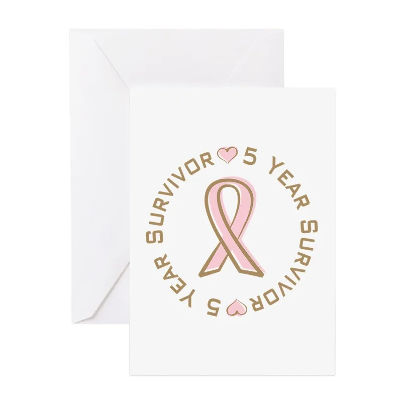 Pink Ribbon Ring Cancer Support Card