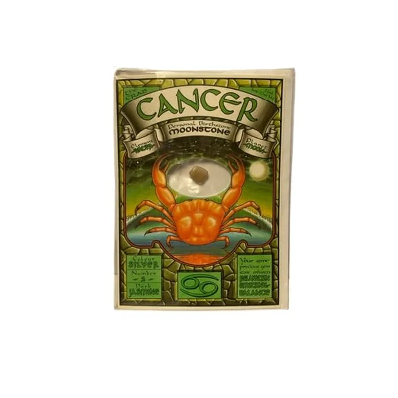 Vintage Orange Crab Label Card Astrological Gift