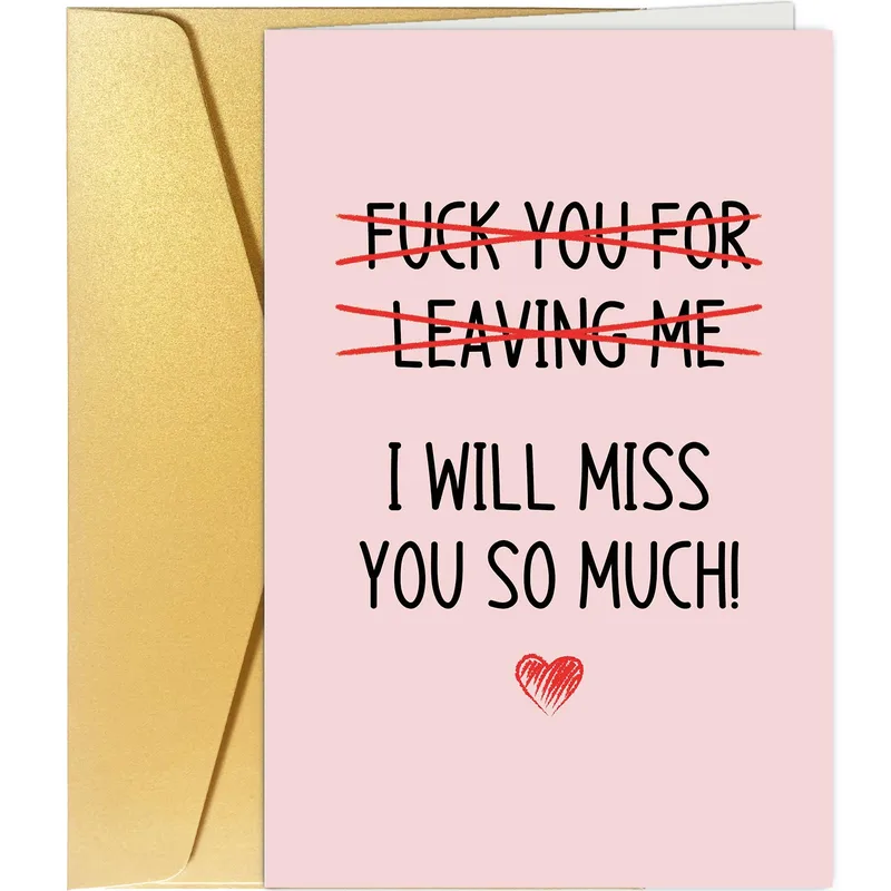 Breakup Miss You Card: A Playful Goodbye Note