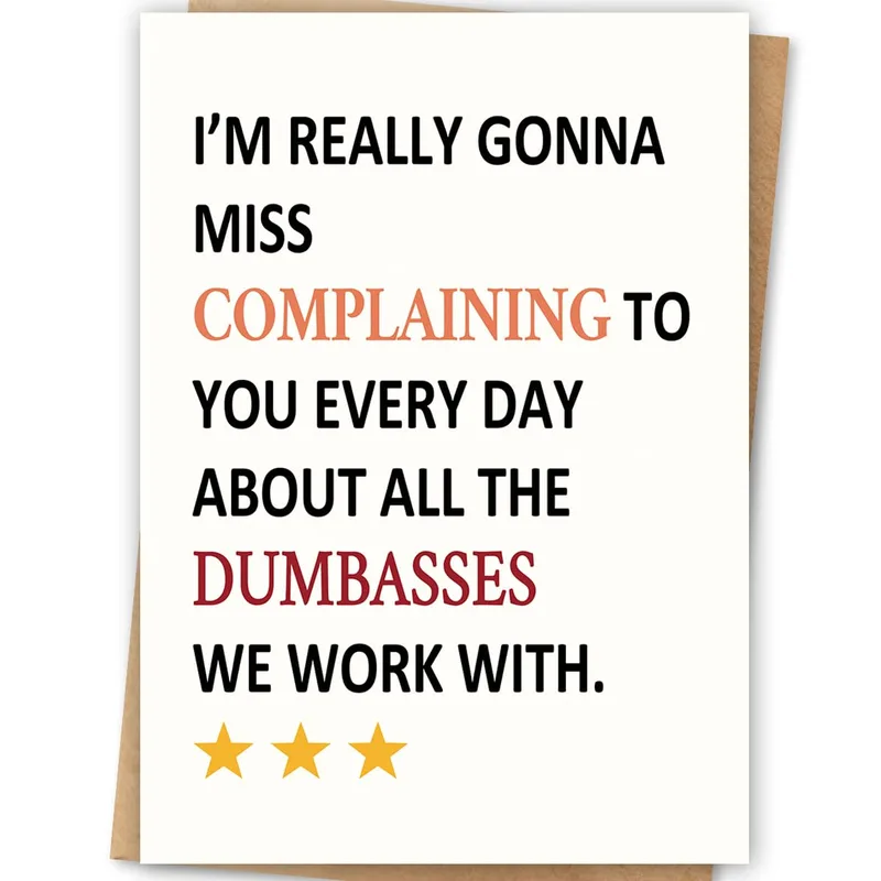 Coworker Farewell Card: A Funny Goodbye for Your Office Friend