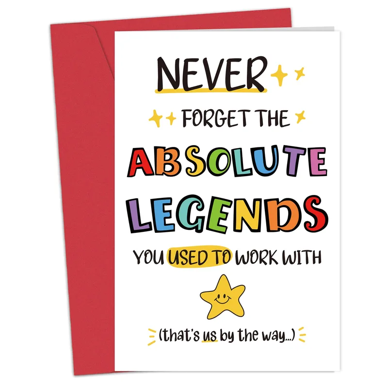 Former Coworkers Card with a Rainbow Message