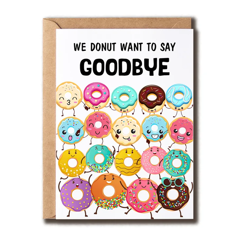 Donut Goodbye Card: Cute Farewell Donuts for Leaving