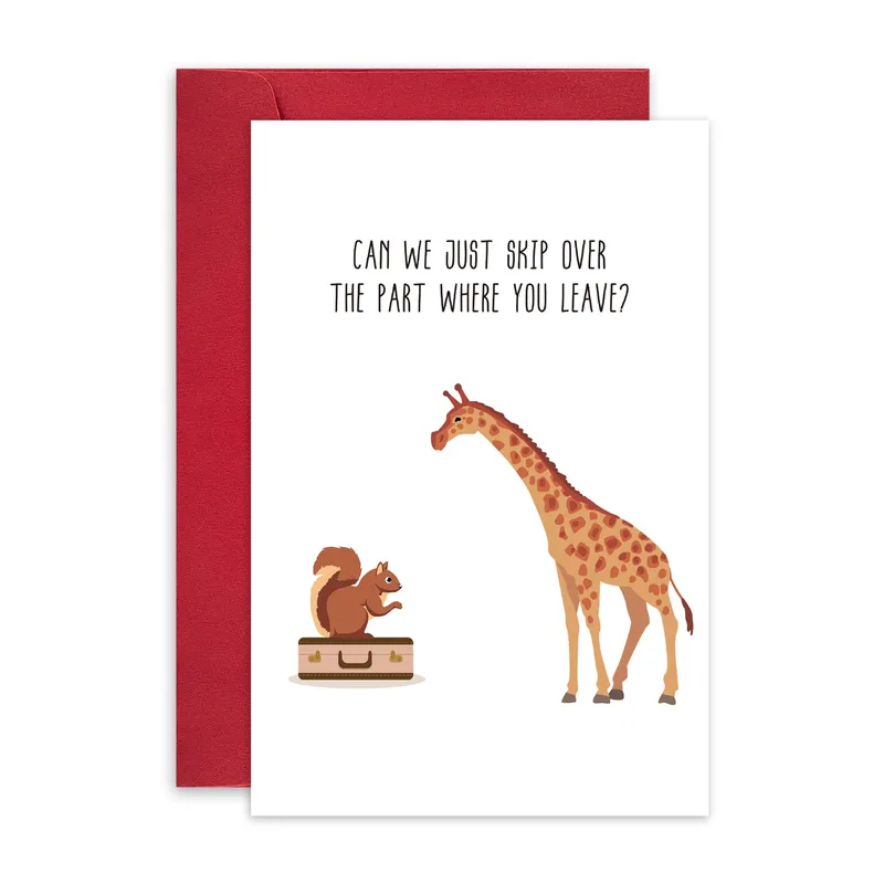 Skip Over Leaving Card: A Funny Goodbye for Coworkers
