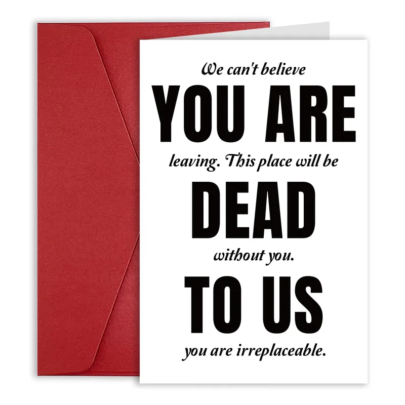 Going Away Coworker Card: Dead Without You, Fun Farewell