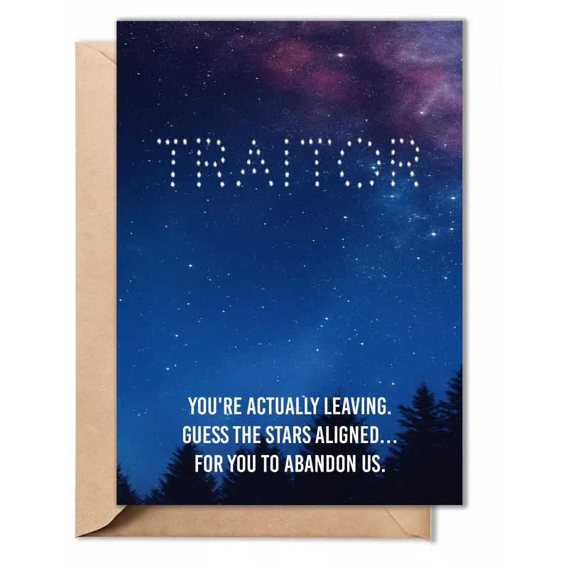 Farewell Traitor Card for a Coworker Who Is Leaving