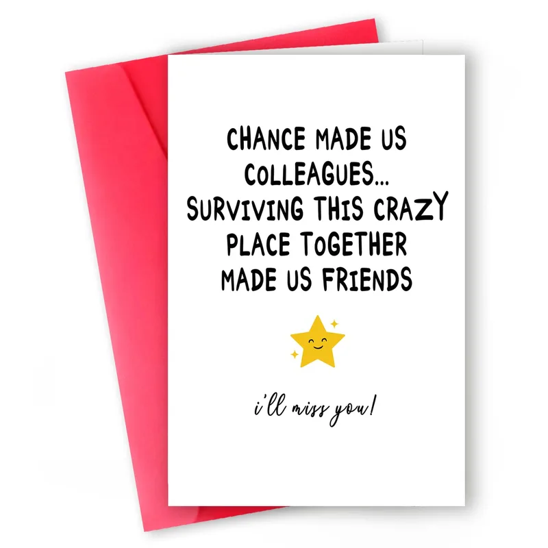 Chance Made Us Colleagues Card for Coworker Farewell