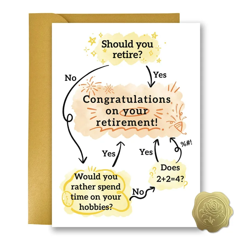 Retirement Flowchart Card: Decide Your Way to Freedom