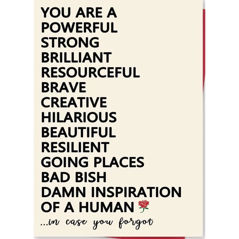 Inspirational Friend Card: A List of Reminders