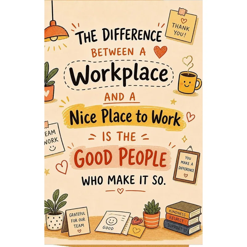 Coworker Appreciation Card: A Warm Thank You for Your Team