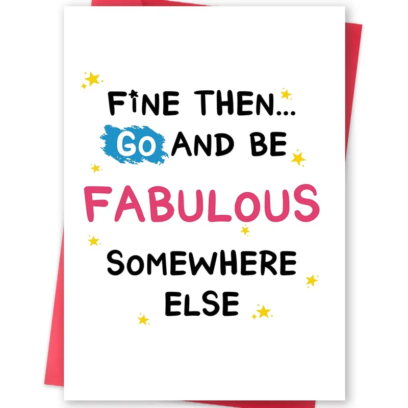 Go Be Fabulous Card: A Playful Farewell for a Coworker