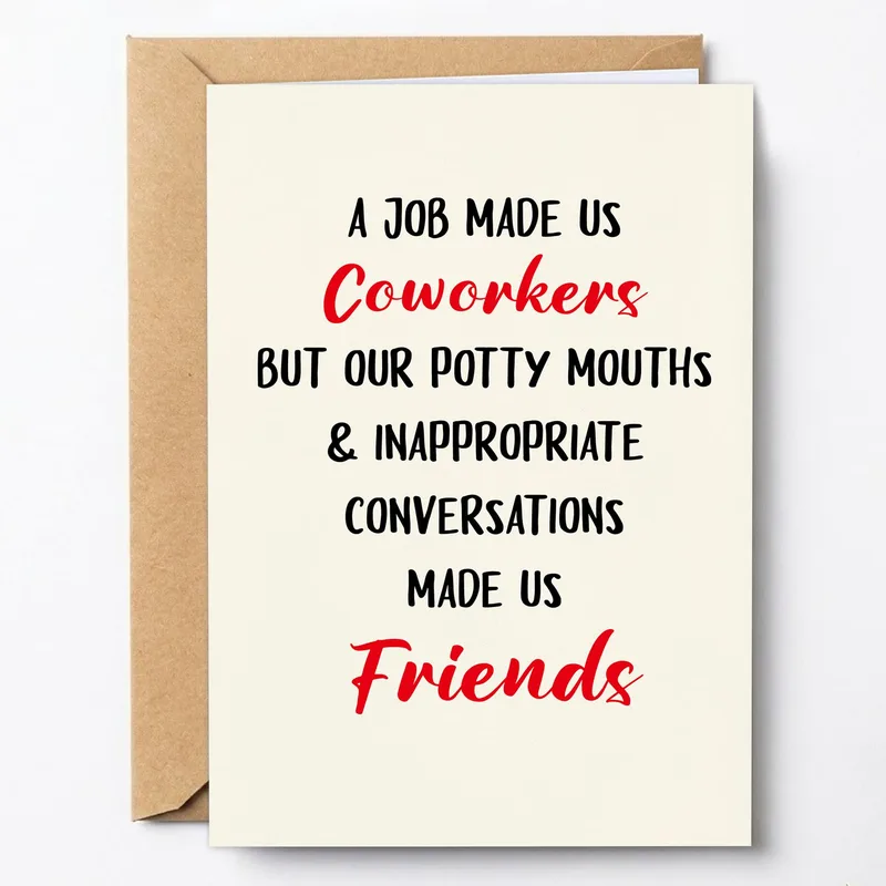 Funny Coworker Friendship Card for Your Work Crew