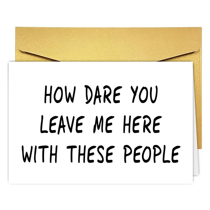 Goodbye Coworker Card: Dare You Leave Me Here