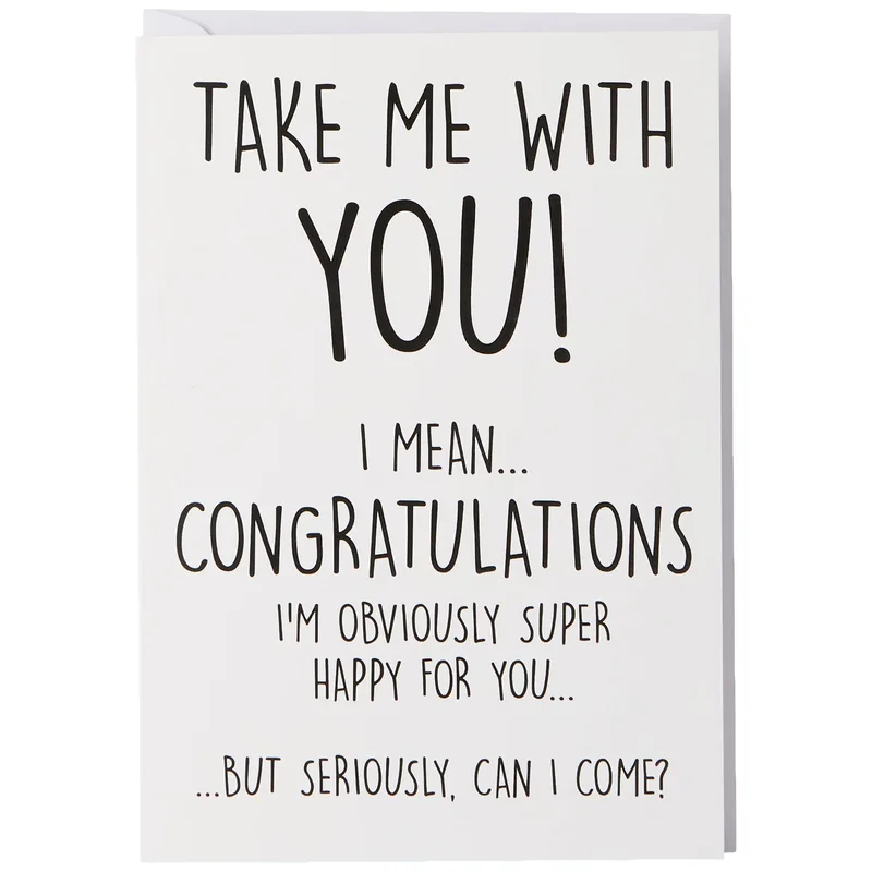 Take Me with You Card: A Playful Congrats for a New Job