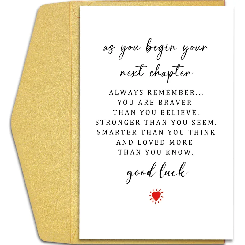 As You Begin Card: A Note for Your Next Chapter