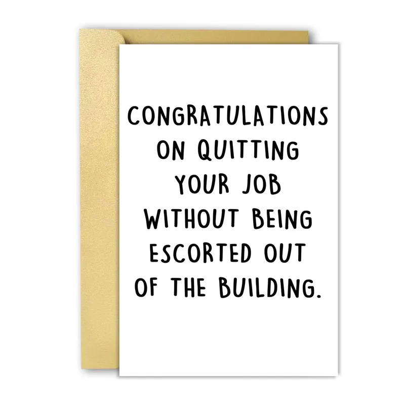 Resignation Congratulations Card: Walk Out Proud