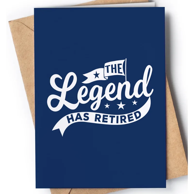 Legend Has Retired Card for Your Coworker Leaving