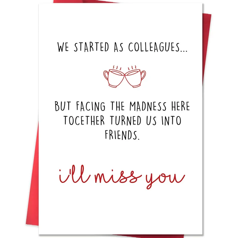 Leaving Office Friend Card for Your Favorite Coworker