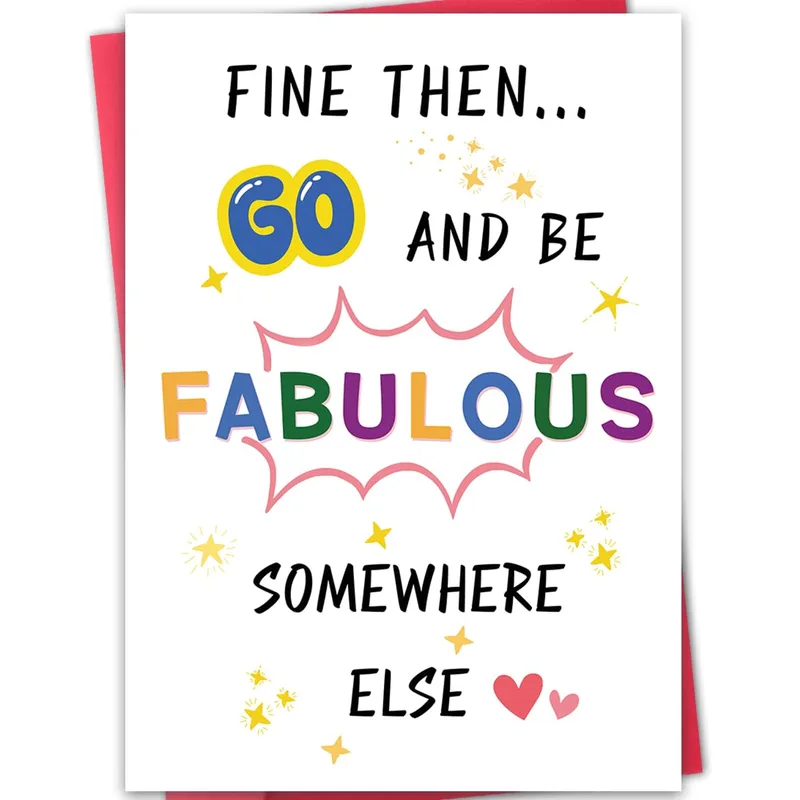 Colorful Bold Typography Stars Card for a Coworker Leaving