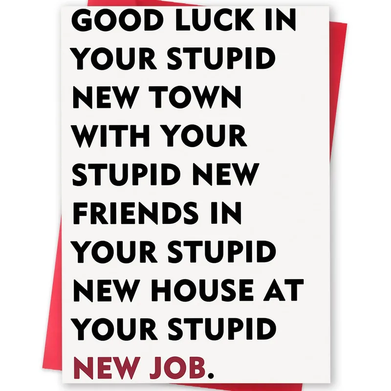 New Town Card for a Friend Starting Fresh