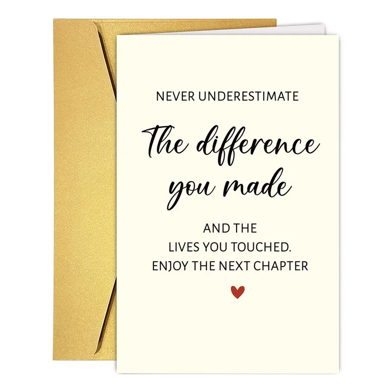 Cream Script Minimal Heart Card for a Coworker Who Made a Difference
