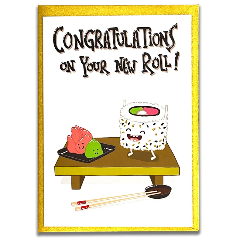 Sushi Lover Congrats Card for New Job or Promotion