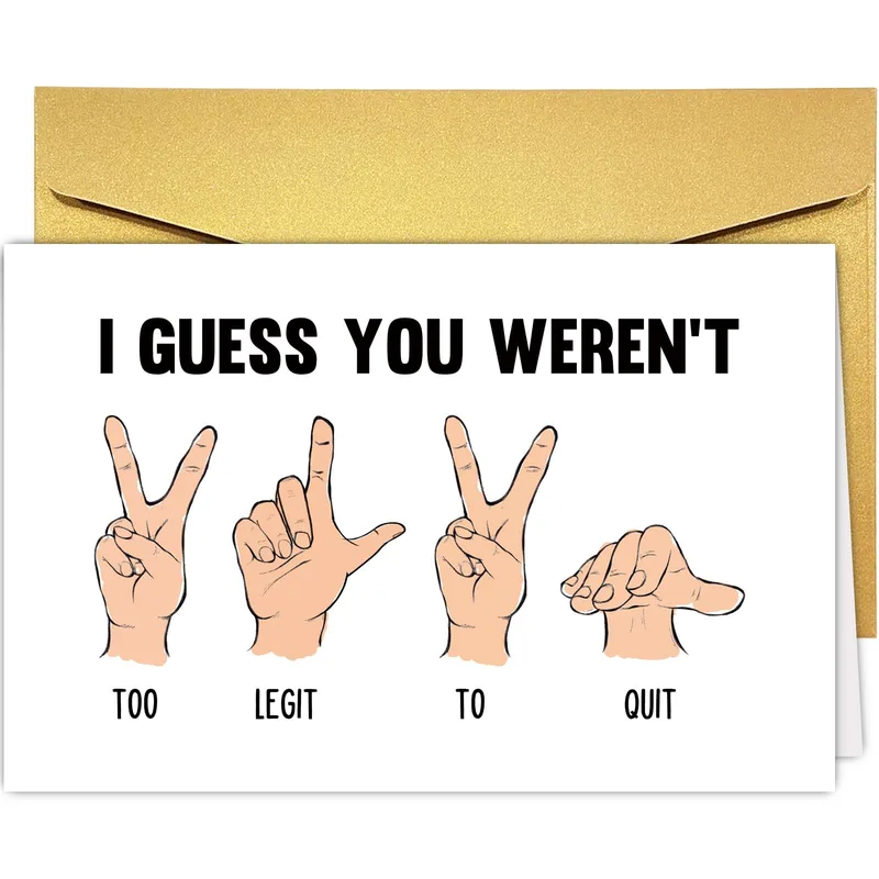 Too Legit to Quit Card for a Coworker Leaving the Office