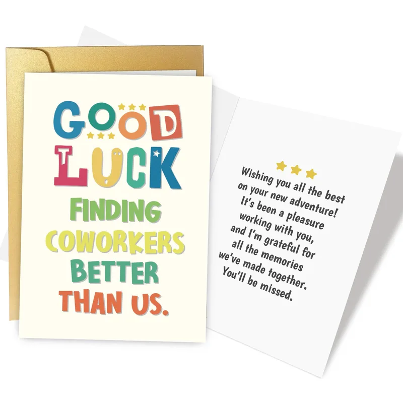New Job Good Luck Card: Coworkers Better Than Us