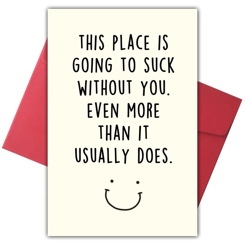 This Place Card for a Coworker Who Is Moving On