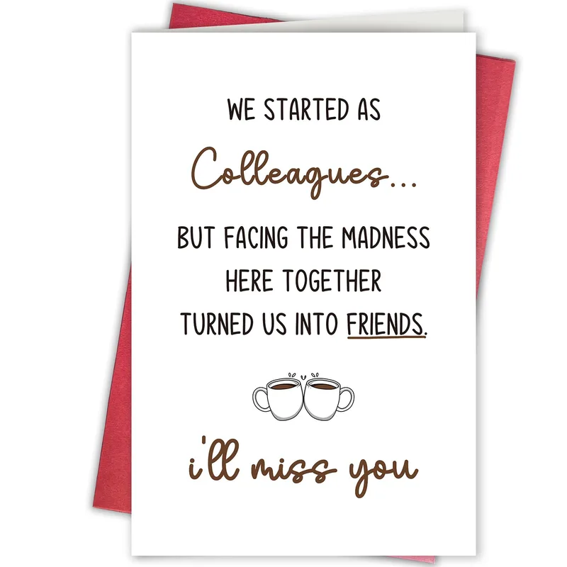 Miss You Coworker Card: A Farewell Keepsake