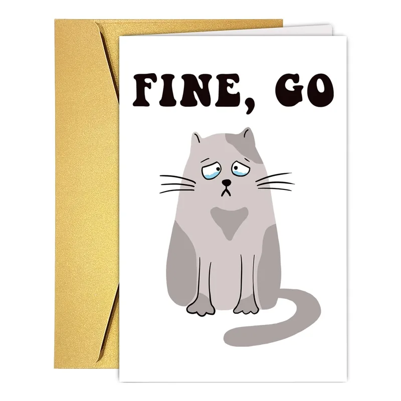 Sad Cat Goodbye Card for a Coworker Who Is Leaving