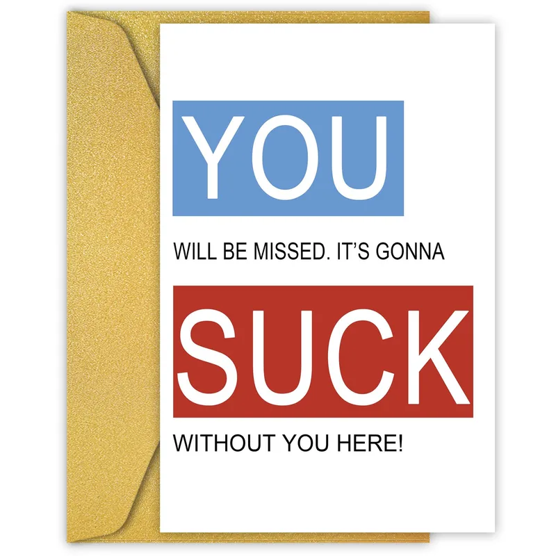 You Will Be Missed Card for a Departing Coworker