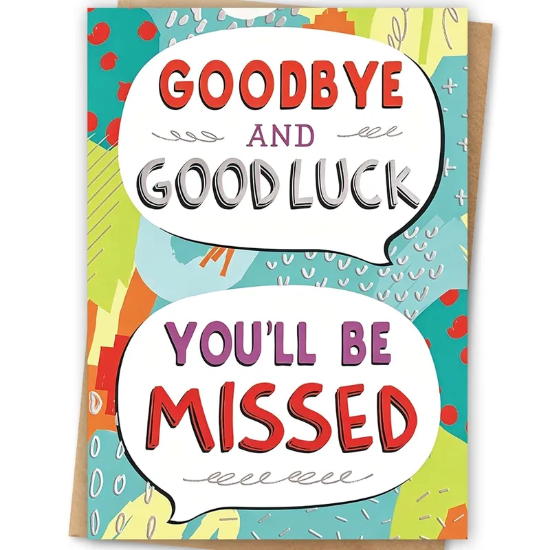 Leaving Job Farewell Card: Goodbye and Good Luck